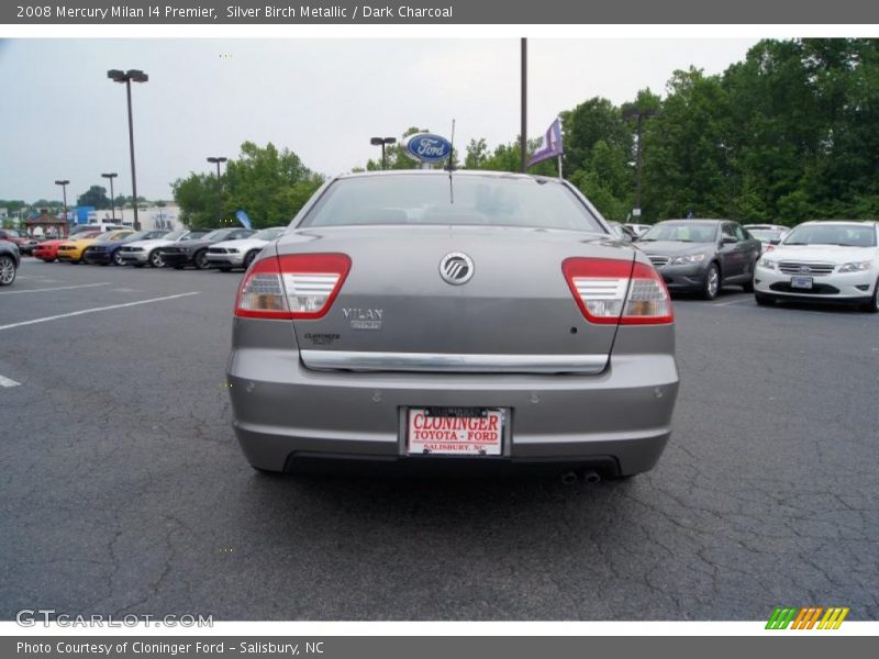 Silver Birch Metallic / Dark Charcoal 2008 Mercury Milan I4 Premier