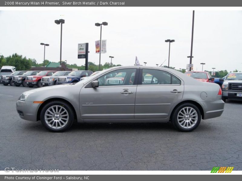 Silver Birch Metallic / Dark Charcoal 2008 Mercury Milan I4 Premier