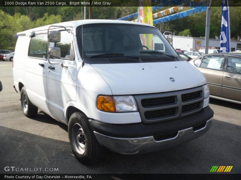 Bright White / Mist Gray 2000 Dodge Ram Van 2500 Cargo