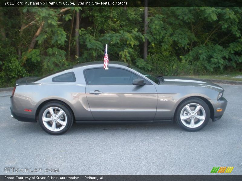 Sterling Gray Metallic / Stone 2011 Ford Mustang V6 Premium Coupe