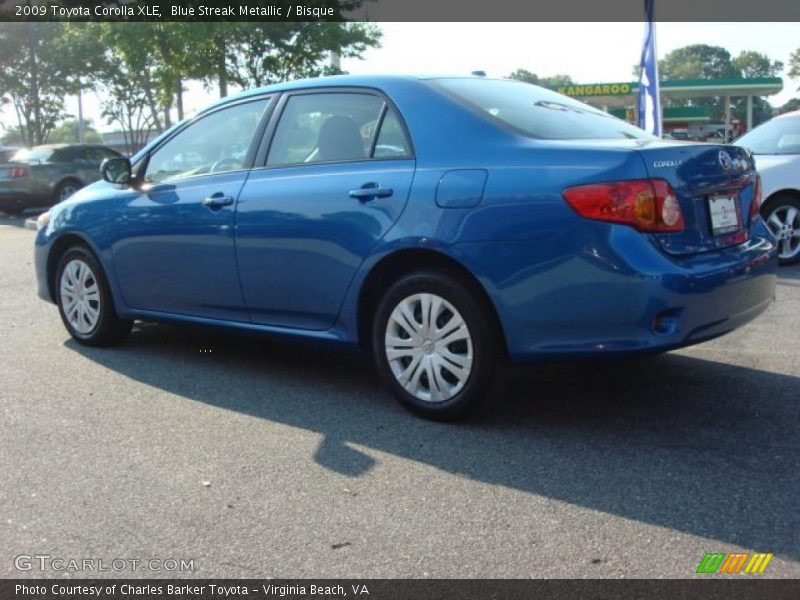 Blue Streak Metallic / Bisque 2009 Toyota Corolla XLE