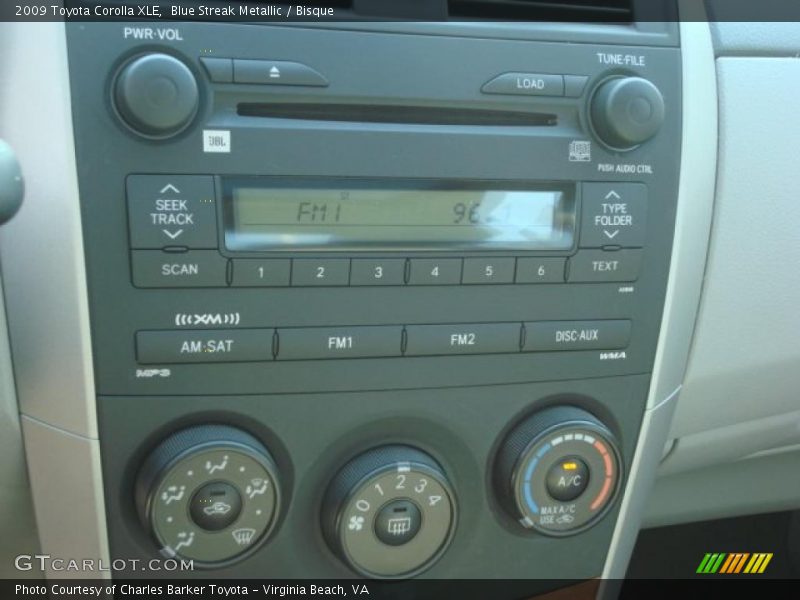 Blue Streak Metallic / Bisque 2009 Toyota Corolla XLE