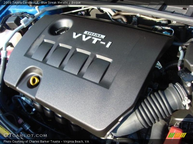 Blue Streak Metallic / Bisque 2009 Toyota Corolla XLE