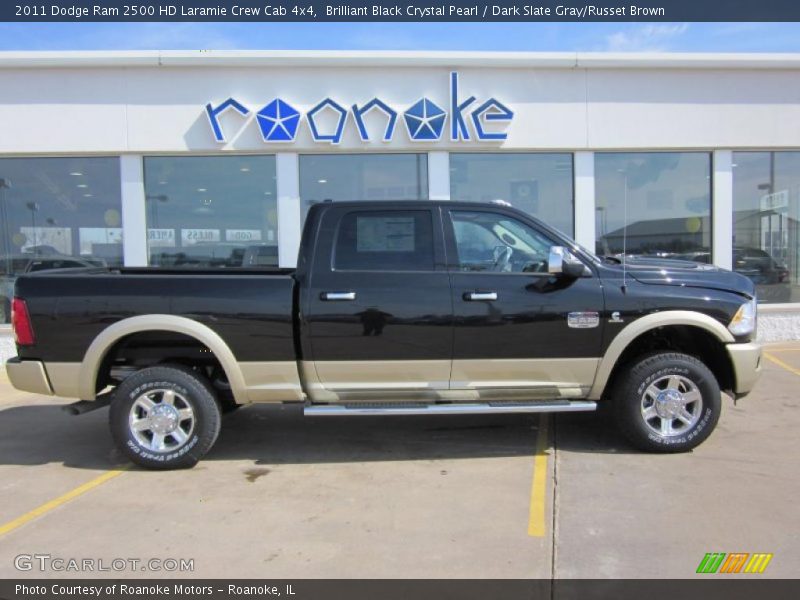 Brilliant Black Crystal Pearl / Dark Slate Gray/Russet Brown 2011 Dodge Ram 2500 HD Laramie Crew Cab 4x4