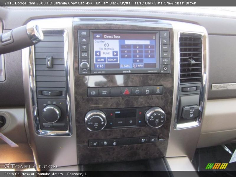 Brilliant Black Crystal Pearl / Dark Slate Gray/Russet Brown 2011 Dodge Ram 2500 HD Laramie Crew Cab 4x4