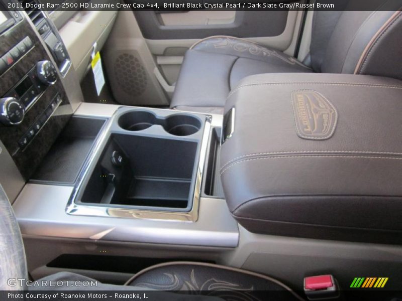 Brilliant Black Crystal Pearl / Dark Slate Gray/Russet Brown 2011 Dodge Ram 2500 HD Laramie Crew Cab 4x4