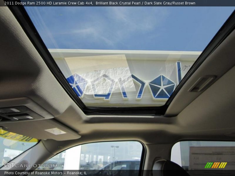Brilliant Black Crystal Pearl / Dark Slate Gray/Russet Brown 2011 Dodge Ram 2500 HD Laramie Crew Cab 4x4