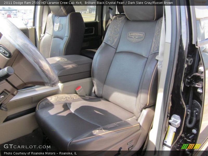 Brilliant Black Crystal Pearl / Dark Slate Gray/Russet Brown 2011 Dodge Ram 2500 HD Laramie Crew Cab 4x4