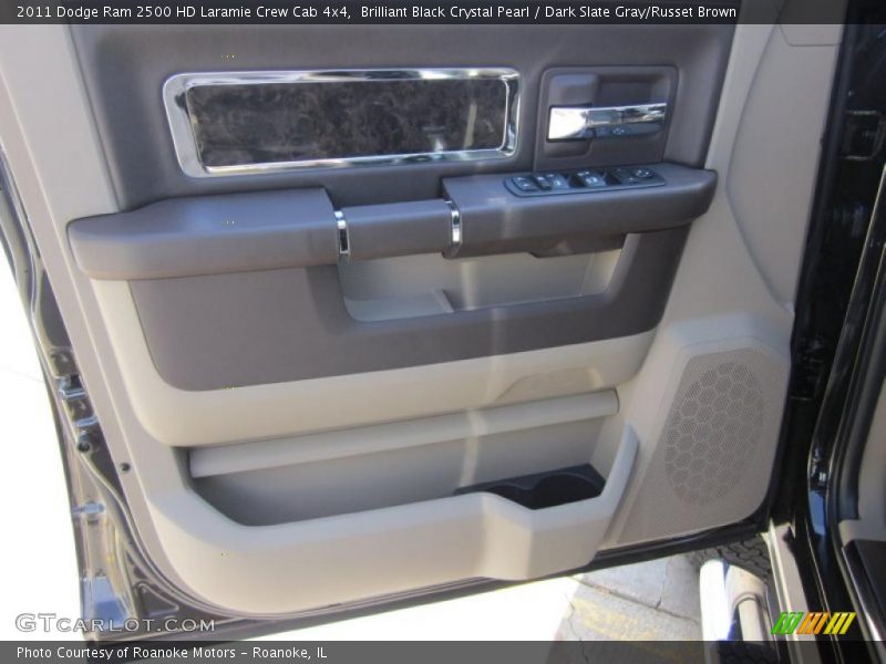 Brilliant Black Crystal Pearl / Dark Slate Gray/Russet Brown 2011 Dodge Ram 2500 HD Laramie Crew Cab 4x4