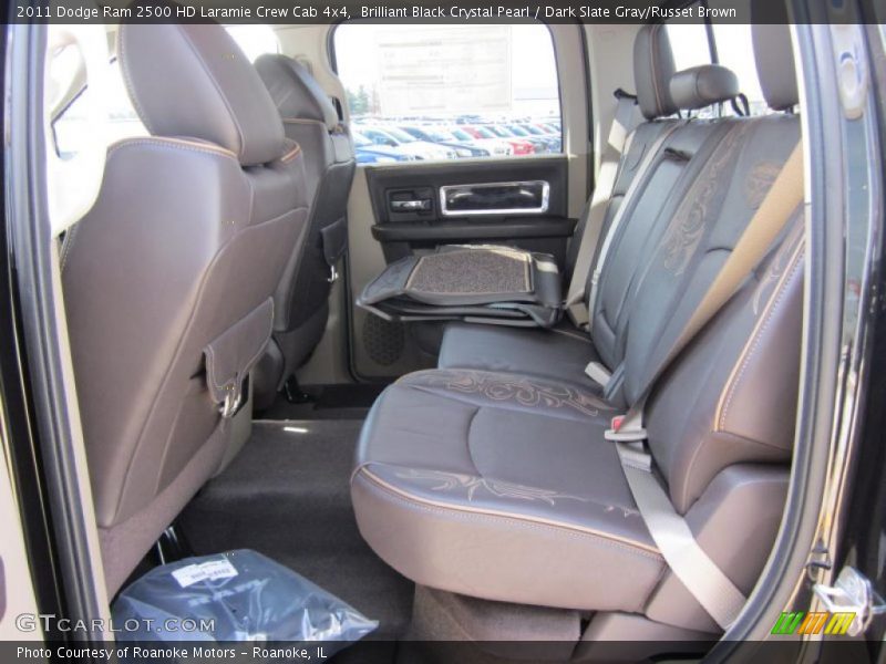 Brilliant Black Crystal Pearl / Dark Slate Gray/Russet Brown 2011 Dodge Ram 2500 HD Laramie Crew Cab 4x4