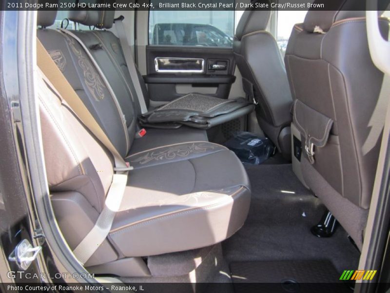 Brilliant Black Crystal Pearl / Dark Slate Gray/Russet Brown 2011 Dodge Ram 2500 HD Laramie Crew Cab 4x4