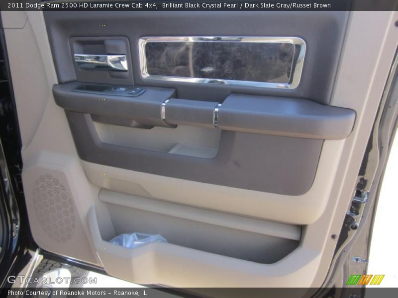 Brilliant Black Crystal Pearl / Dark Slate Gray/Russet Brown 2011 Dodge Ram 2500 HD Laramie Crew Cab 4x4