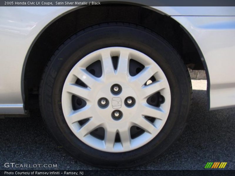 Satin Silver Metallic / Black 2005 Honda Civic LX Coupe
