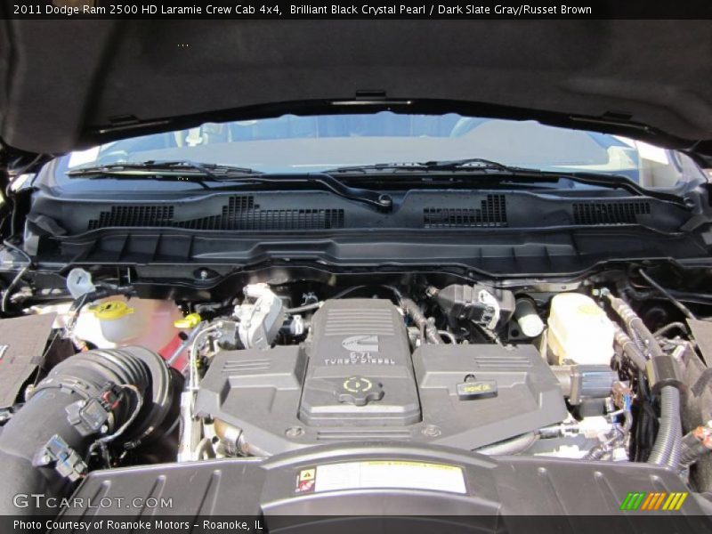 Brilliant Black Crystal Pearl / Dark Slate Gray/Russet Brown 2011 Dodge Ram 2500 HD Laramie Crew Cab 4x4