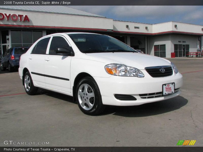 Super White / Beige 2008 Toyota Corolla CE