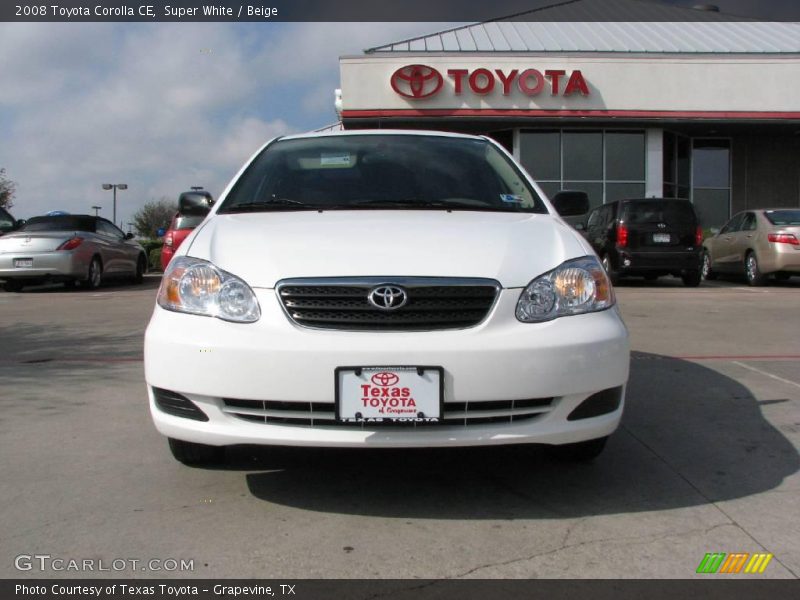 Super White / Beige 2008 Toyota Corolla CE