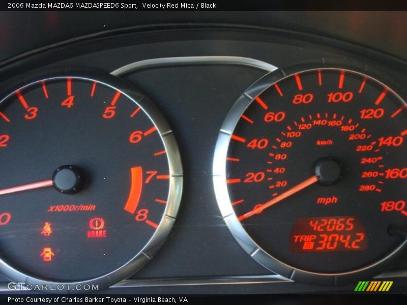 Velocity Red Mica / Black 2006 Mazda MAZDA6 MAZDASPEED6 Sport