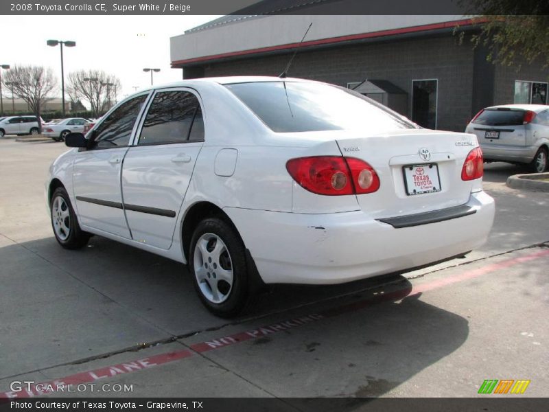 Super White / Beige 2008 Toyota Corolla CE