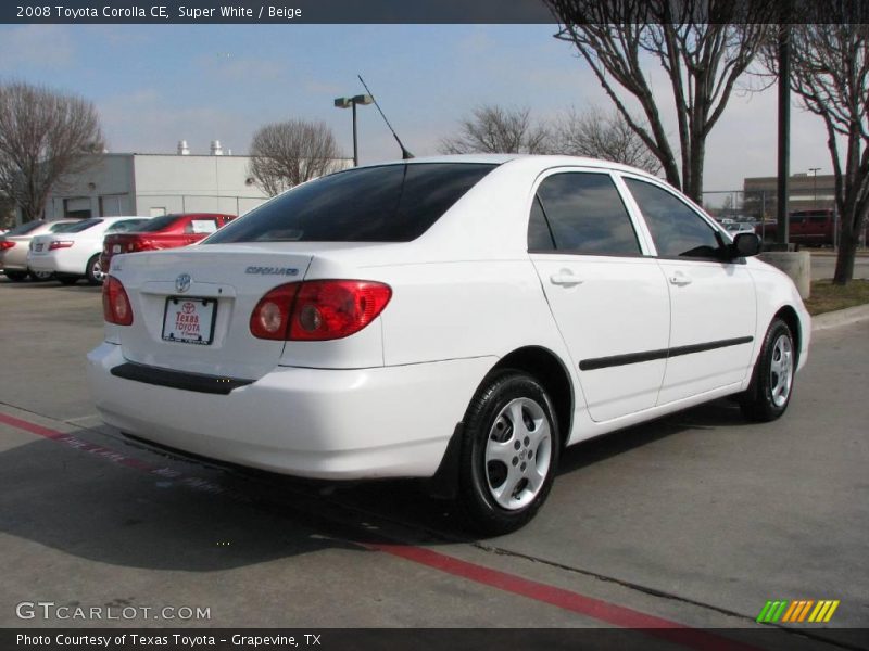 Super White / Beige 2008 Toyota Corolla CE