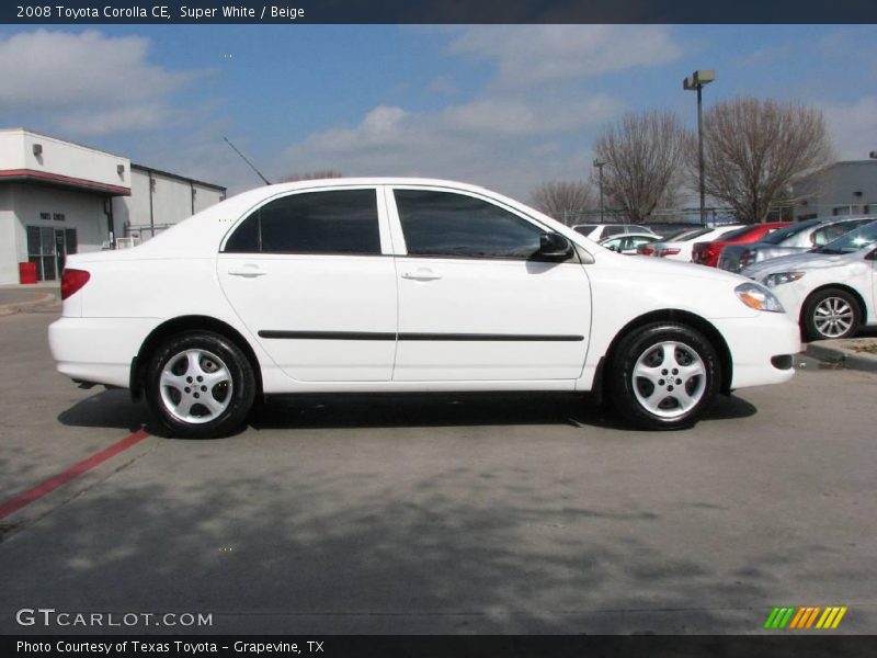 Super White / Beige 2008 Toyota Corolla CE