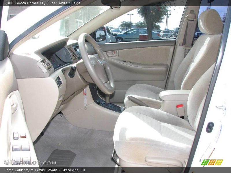 Super White / Beige 2008 Toyota Corolla CE