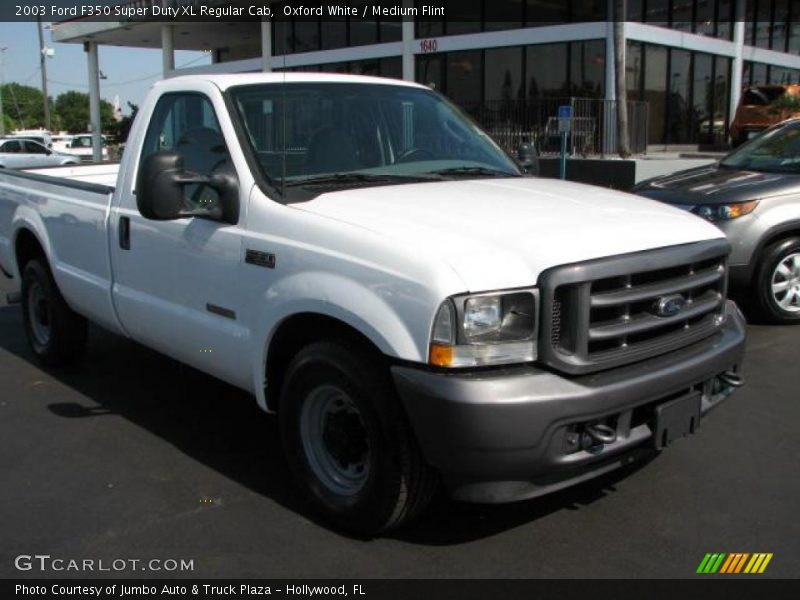 Oxford White / Medium Flint 2003 Ford F350 Super Duty XL Regular Cab