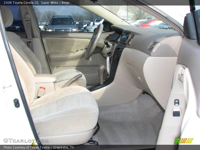 Super White / Beige 2008 Toyota Corolla CE