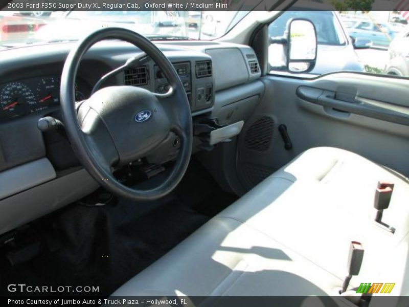 Oxford White / Medium Flint 2003 Ford F350 Super Duty XL Regular Cab