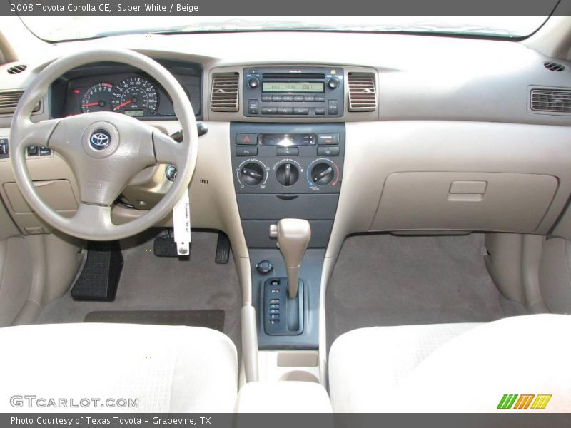 Super White / Beige 2008 Toyota Corolla CE