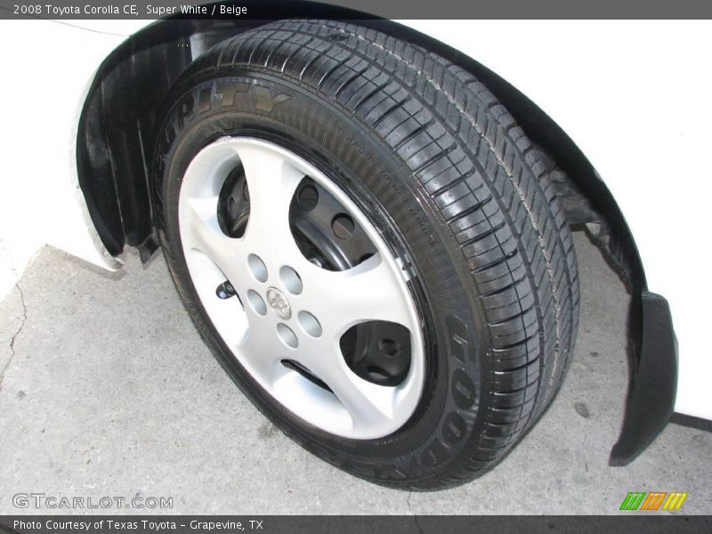 Super White / Beige 2008 Toyota Corolla CE