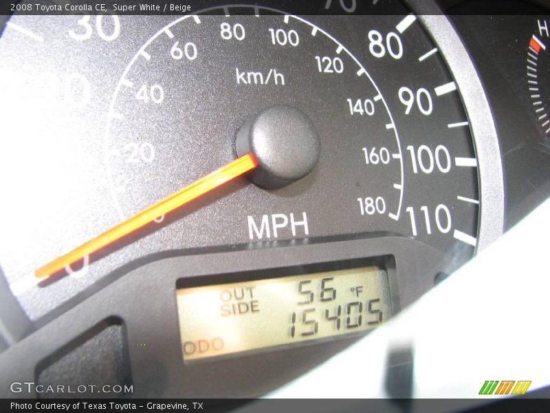 Super White / Beige 2008 Toyota Corolla CE