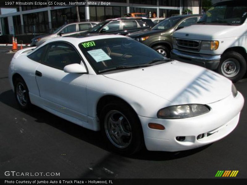 Northstar White / Beige 1997 Mitsubishi Eclipse GS Coupe