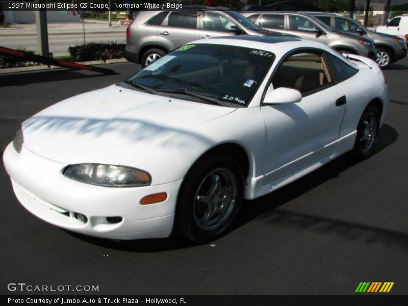 Northstar White / Beige 1997 Mitsubishi Eclipse GS Coupe