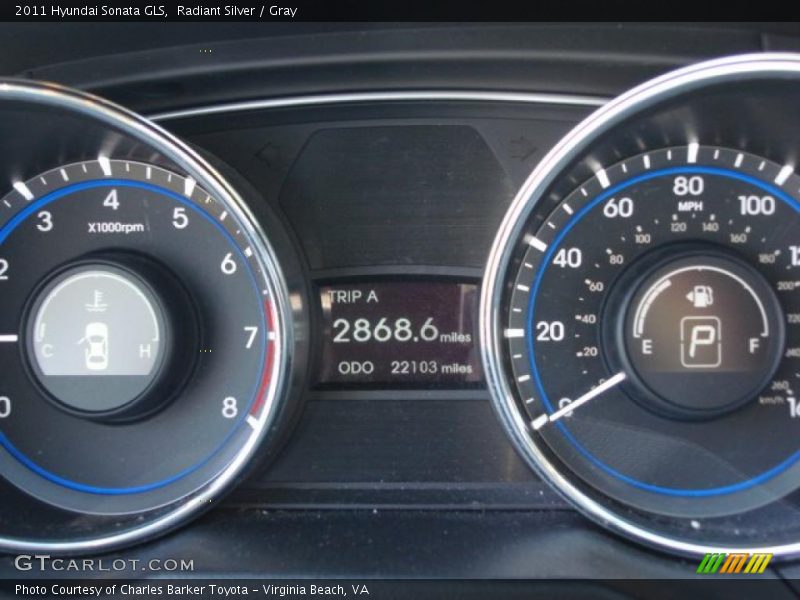 Radiant Silver / Gray 2011 Hyundai Sonata GLS