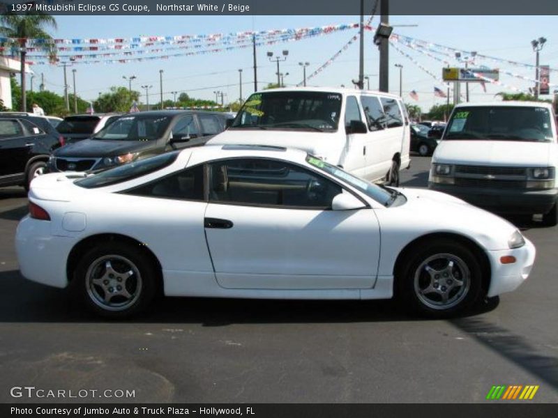 Northstar White / Beige 1997 Mitsubishi Eclipse GS Coupe