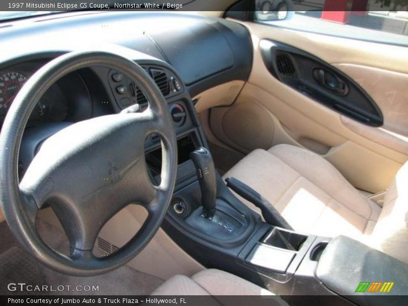 Northstar White / Beige 1997 Mitsubishi Eclipse GS Coupe