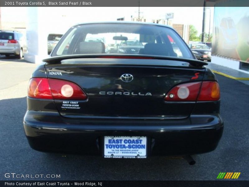 Black Sand Pearl / Black 2001 Toyota Corolla S