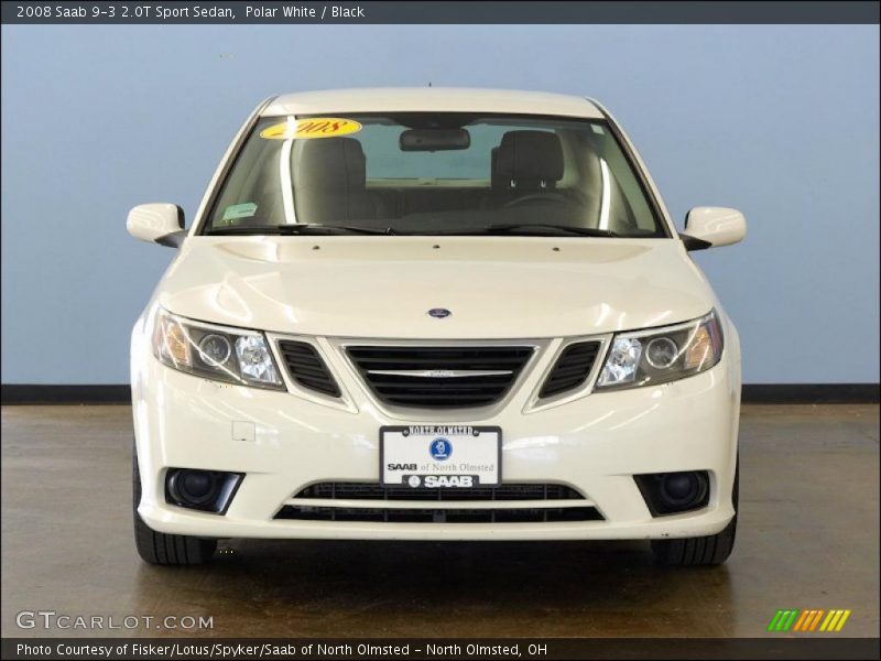Polar White / Black 2008 Saab 9-3 2.0T Sport Sedan