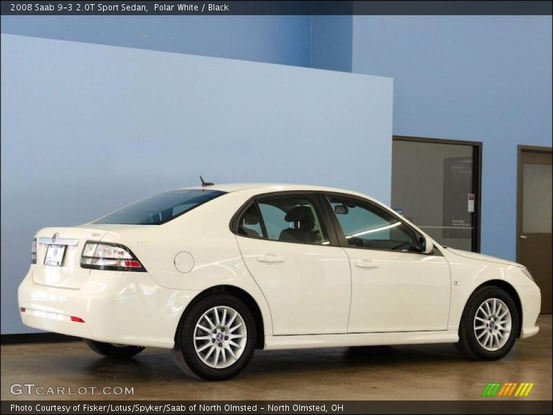 Polar White / Black 2008 Saab 9-3 2.0T Sport Sedan