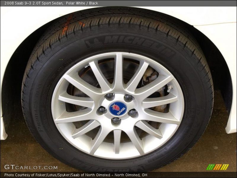 Polar White / Black 2008 Saab 9-3 2.0T Sport Sedan