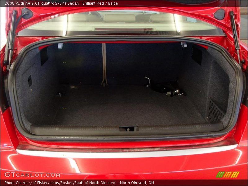 Brilliant Red / Beige 2008 Audi A4 2.0T quattro S-Line Sedan