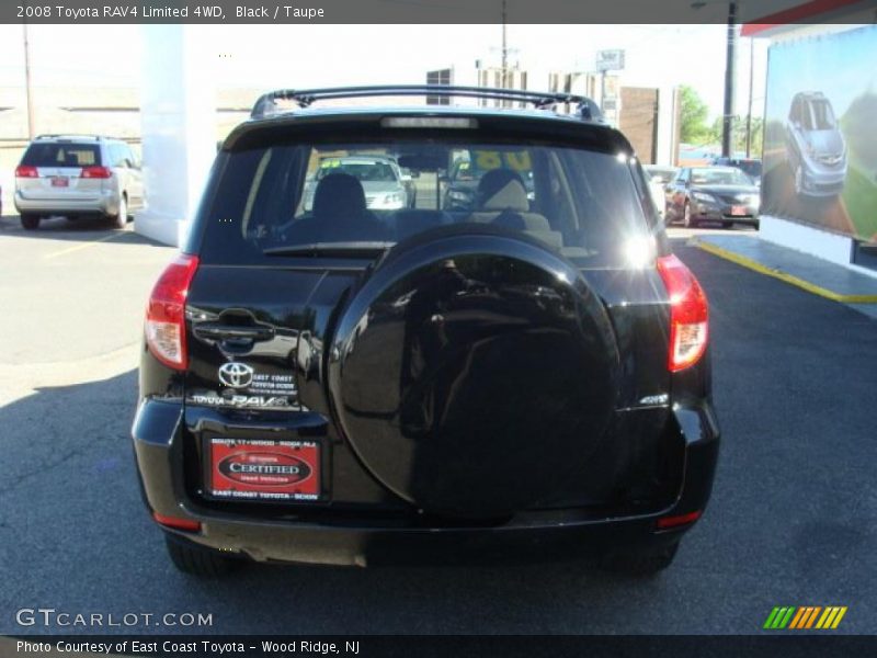 Black / Taupe 2008 Toyota RAV4 Limited 4WD