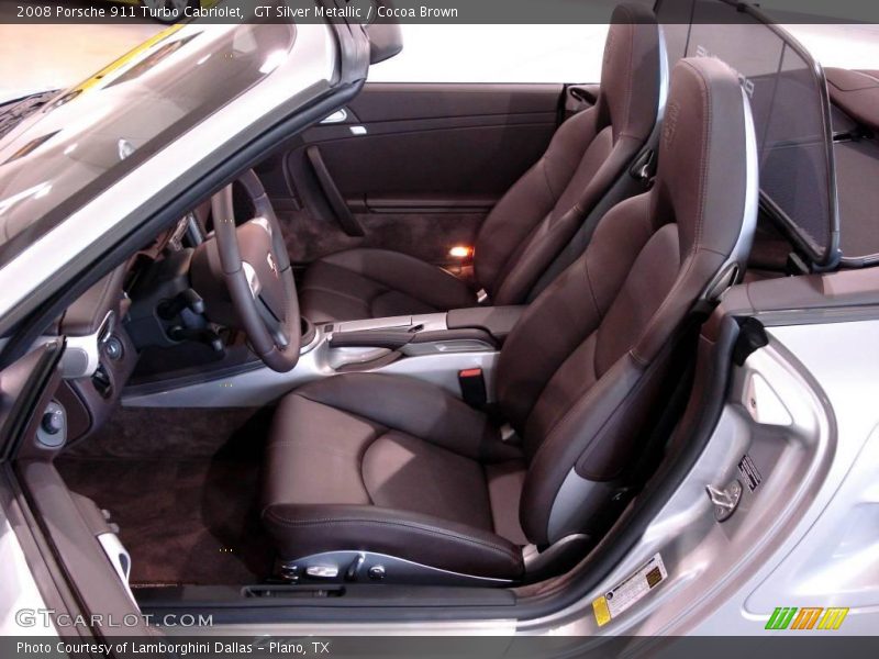 GT Silver Metallic / Cocoa Brown 2008 Porsche 911 Turbo Cabriolet