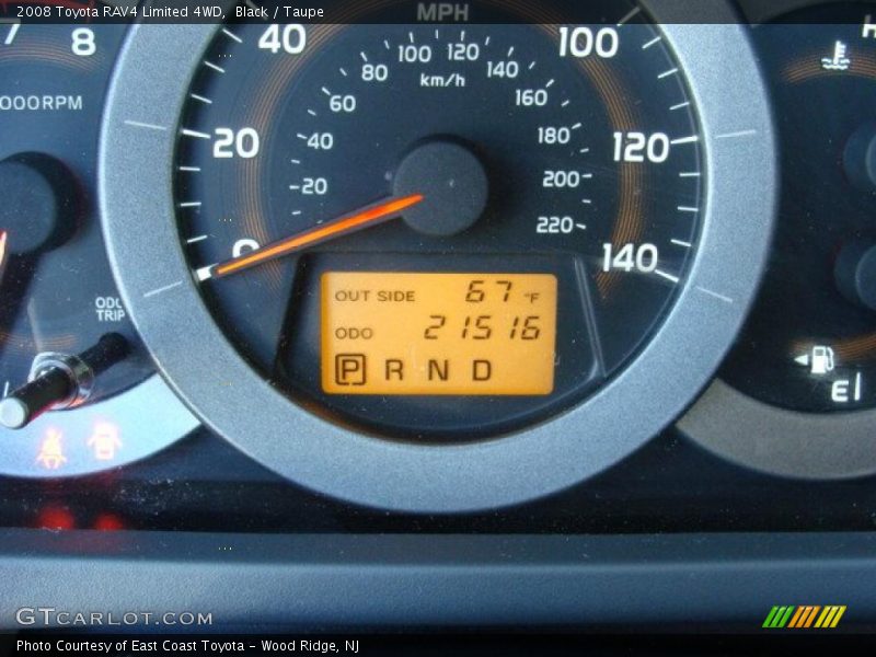Black / Taupe 2008 Toyota RAV4 Limited 4WD
