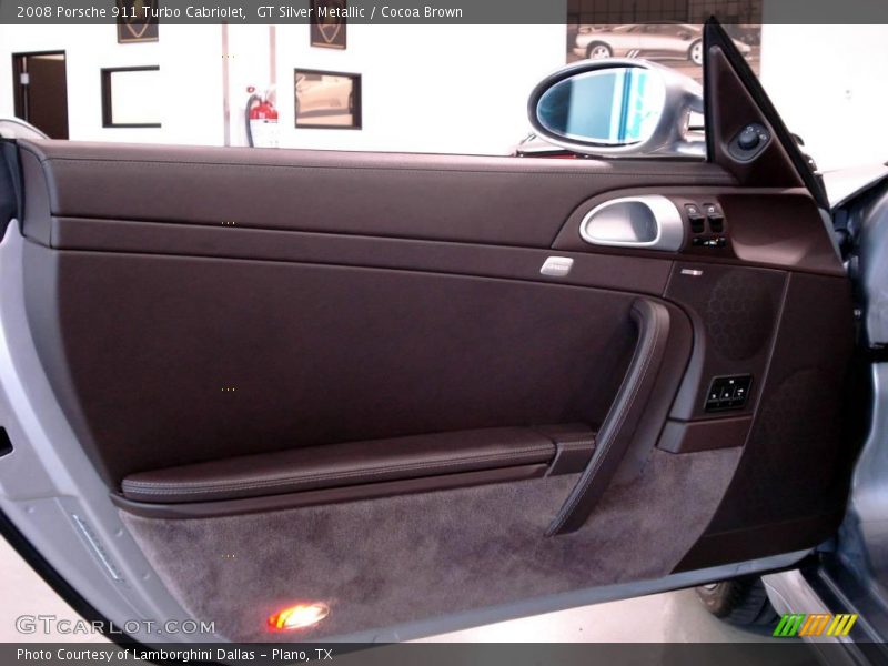 GT Silver Metallic / Cocoa Brown 2008 Porsche 911 Turbo Cabriolet