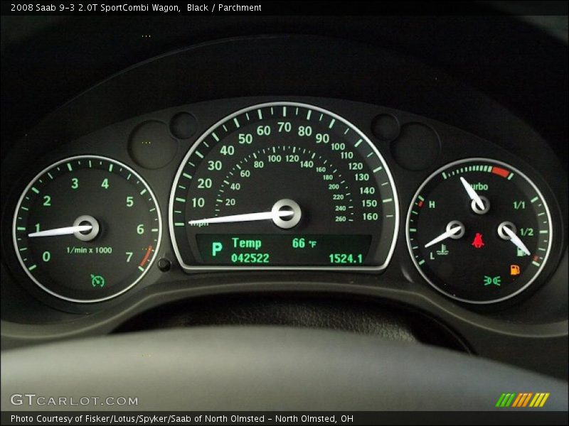  2008 9-3 2.0T SportCombi Wagon 2.0T SportCombi Wagon Gauges