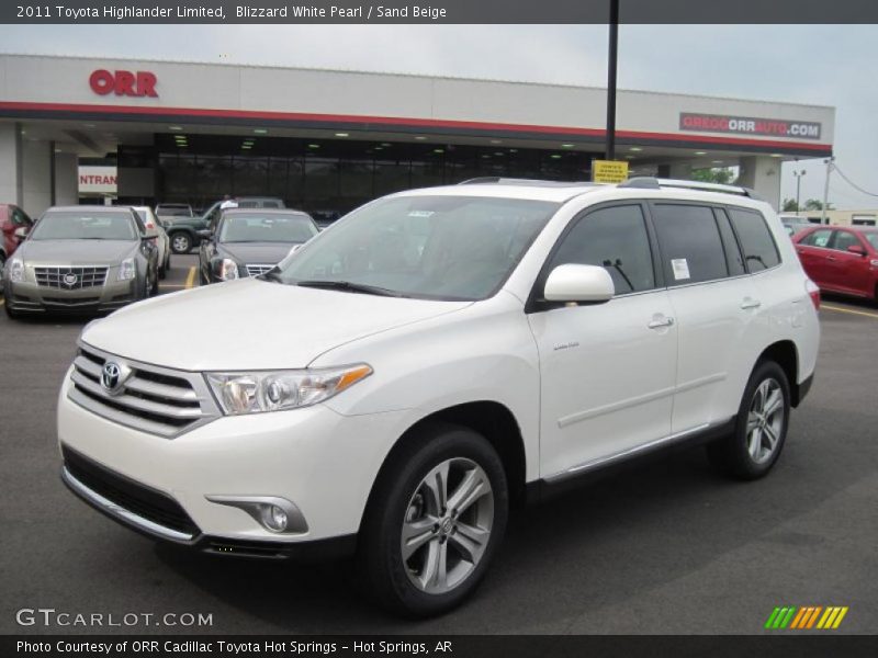 Blizzard White Pearl / Sand Beige 2011 Toyota Highlander Limited