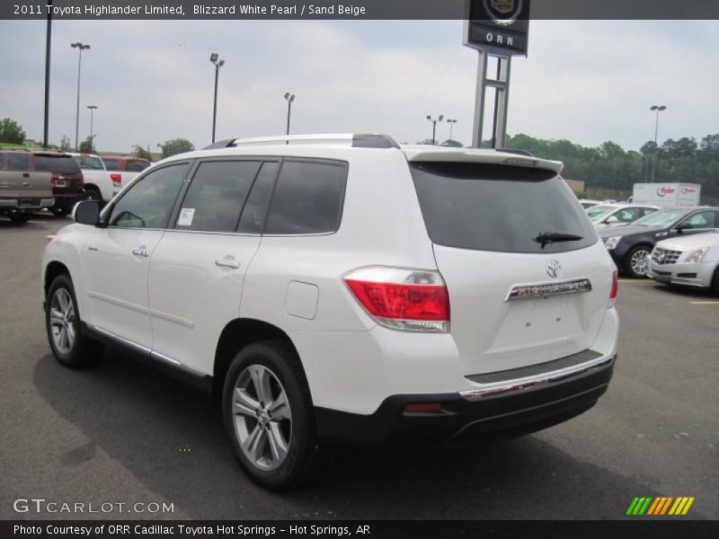 Blizzard White Pearl / Sand Beige 2011 Toyota Highlander Limited