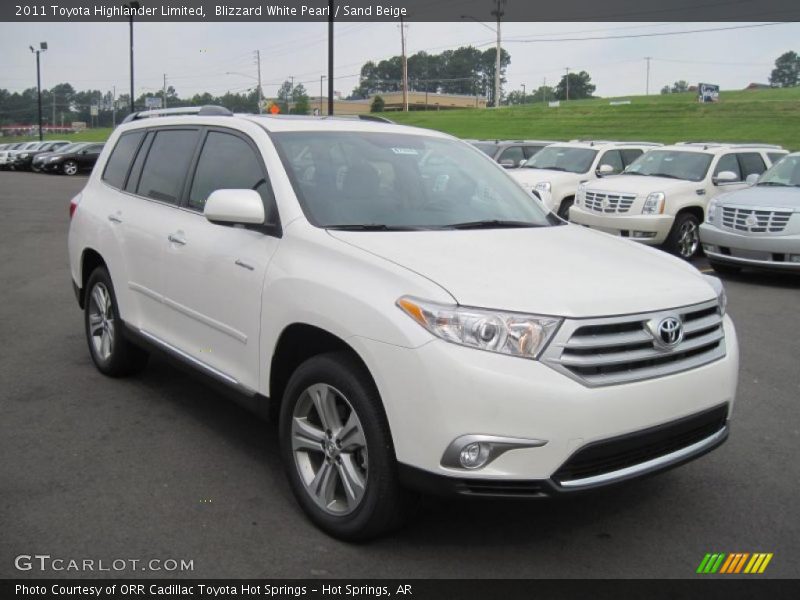 Blizzard White Pearl / Sand Beige 2011 Toyota Highlander Limited