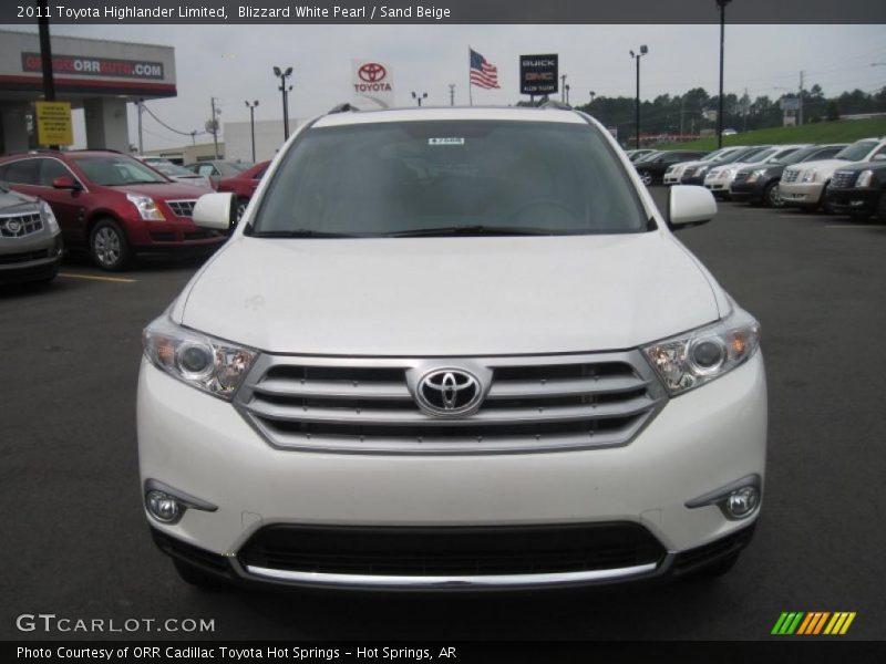 Blizzard White Pearl / Sand Beige 2011 Toyota Highlander Limited